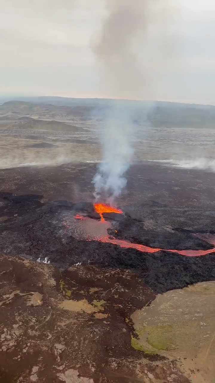 Volcanoes — from the helicopter window.